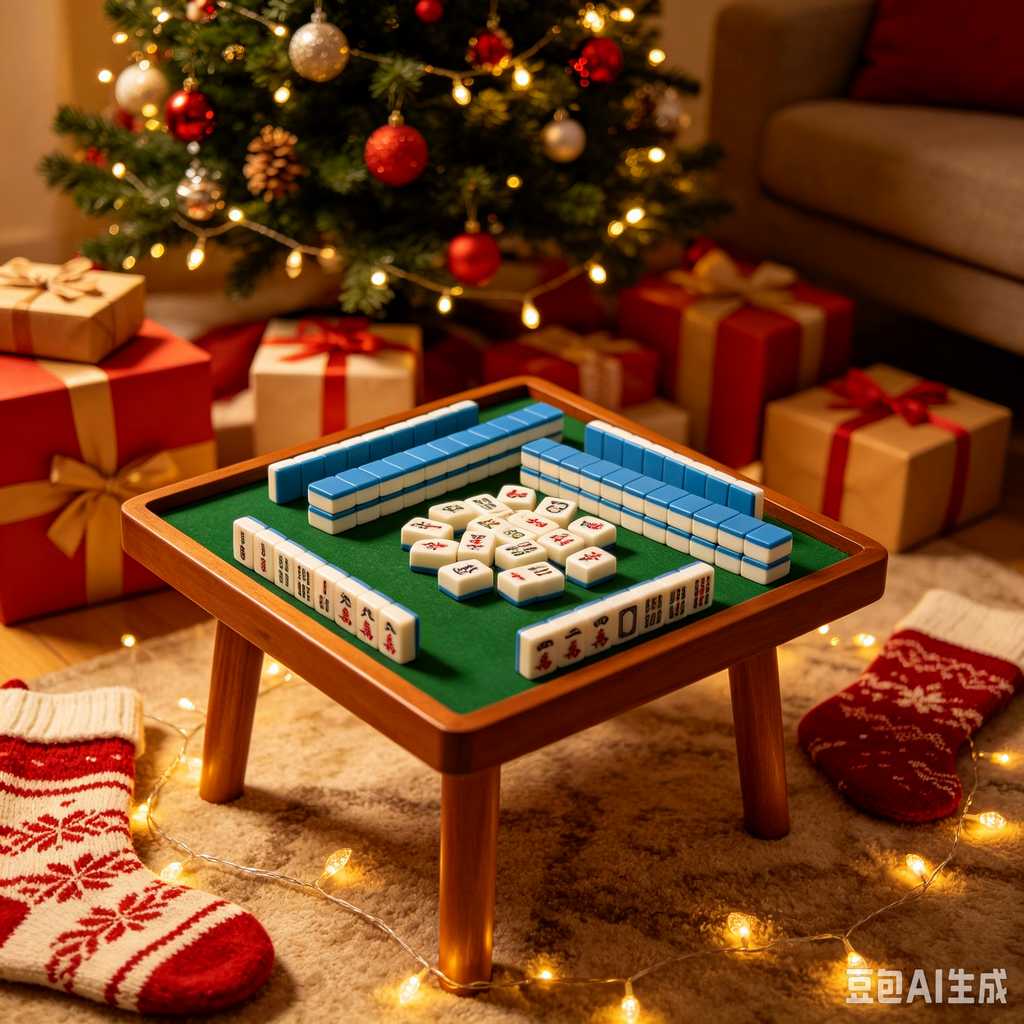 bamboo wood mahjong set