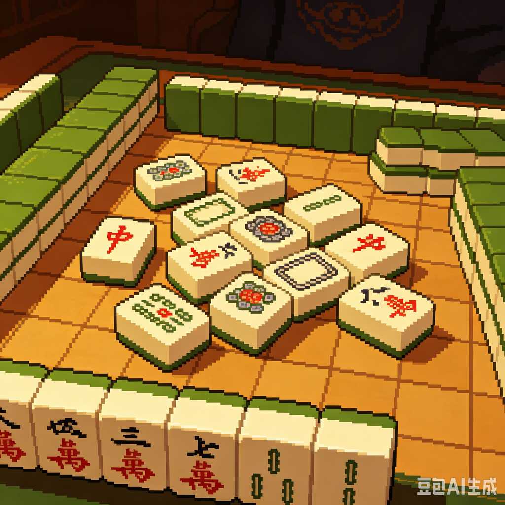 vintage style mahjong set